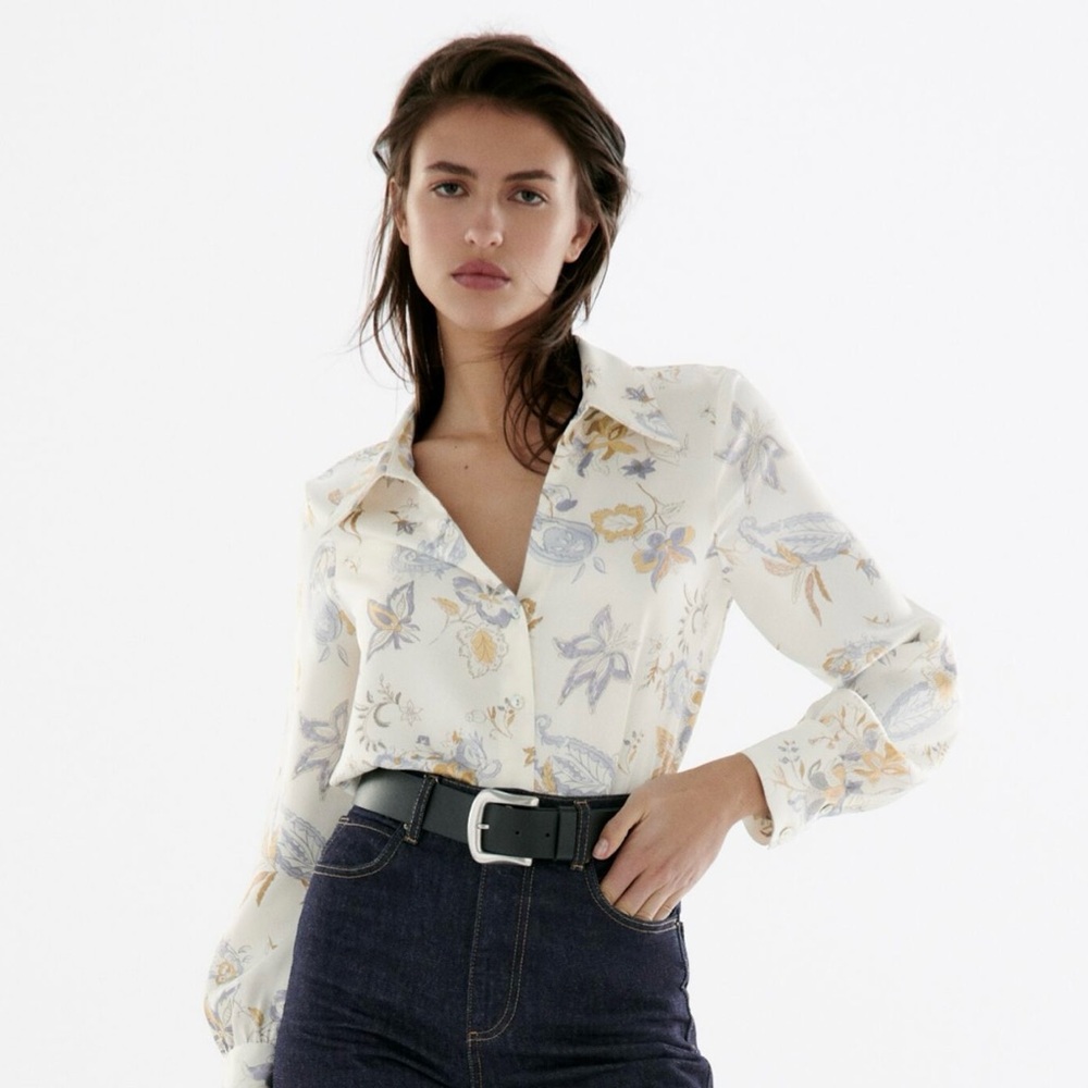 Zara Flowy Printed Shirt
